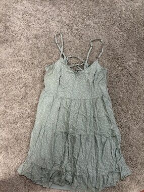 Hollister Mint Green Floral Tie-Back Sundress